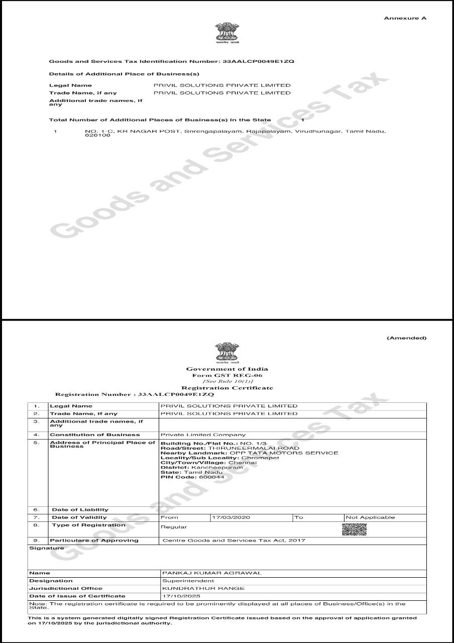GST Certificate